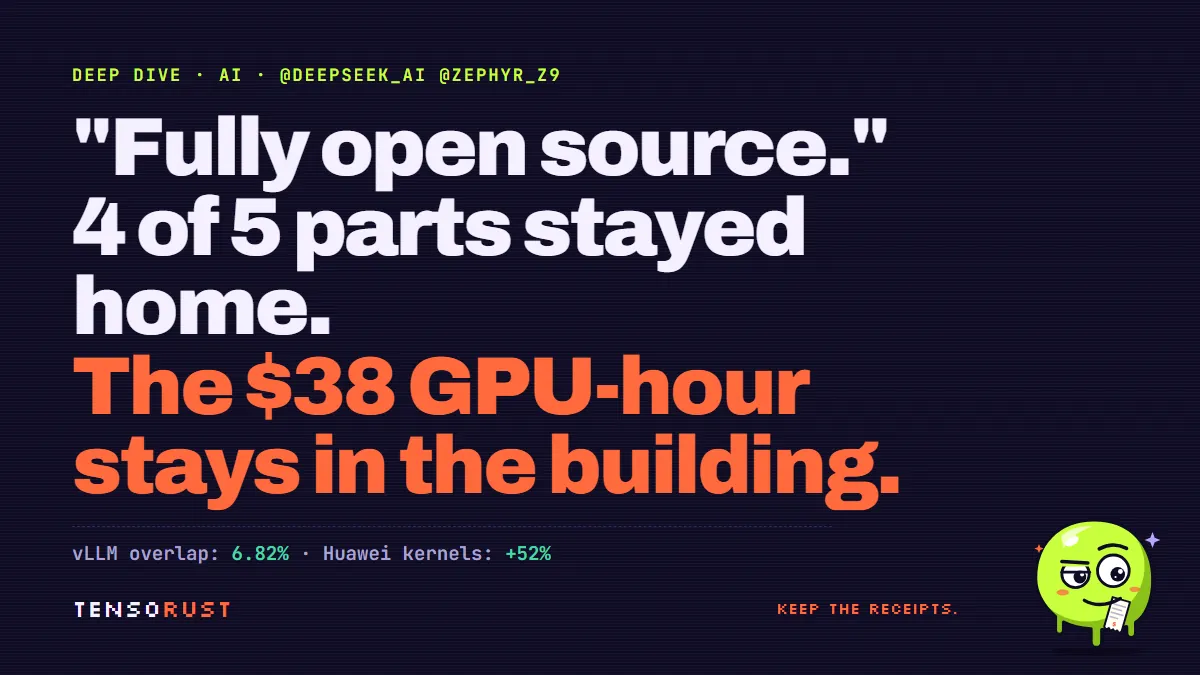 DeepSeek gave away its engine. The $38-an-hour parts stayed home