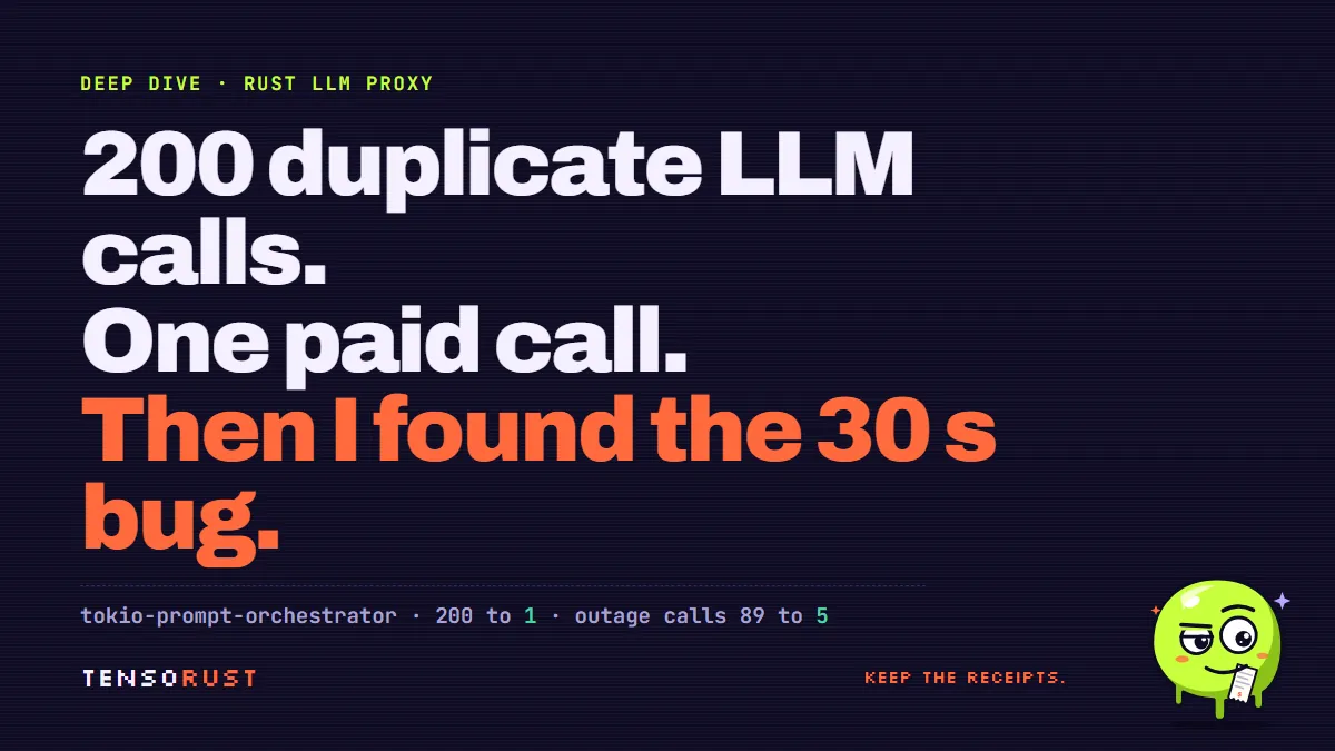 LLM proxy benchmark: 200 duplicate calls became 1 (and a 30 s bug)