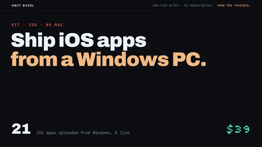 iOS from Windows kit